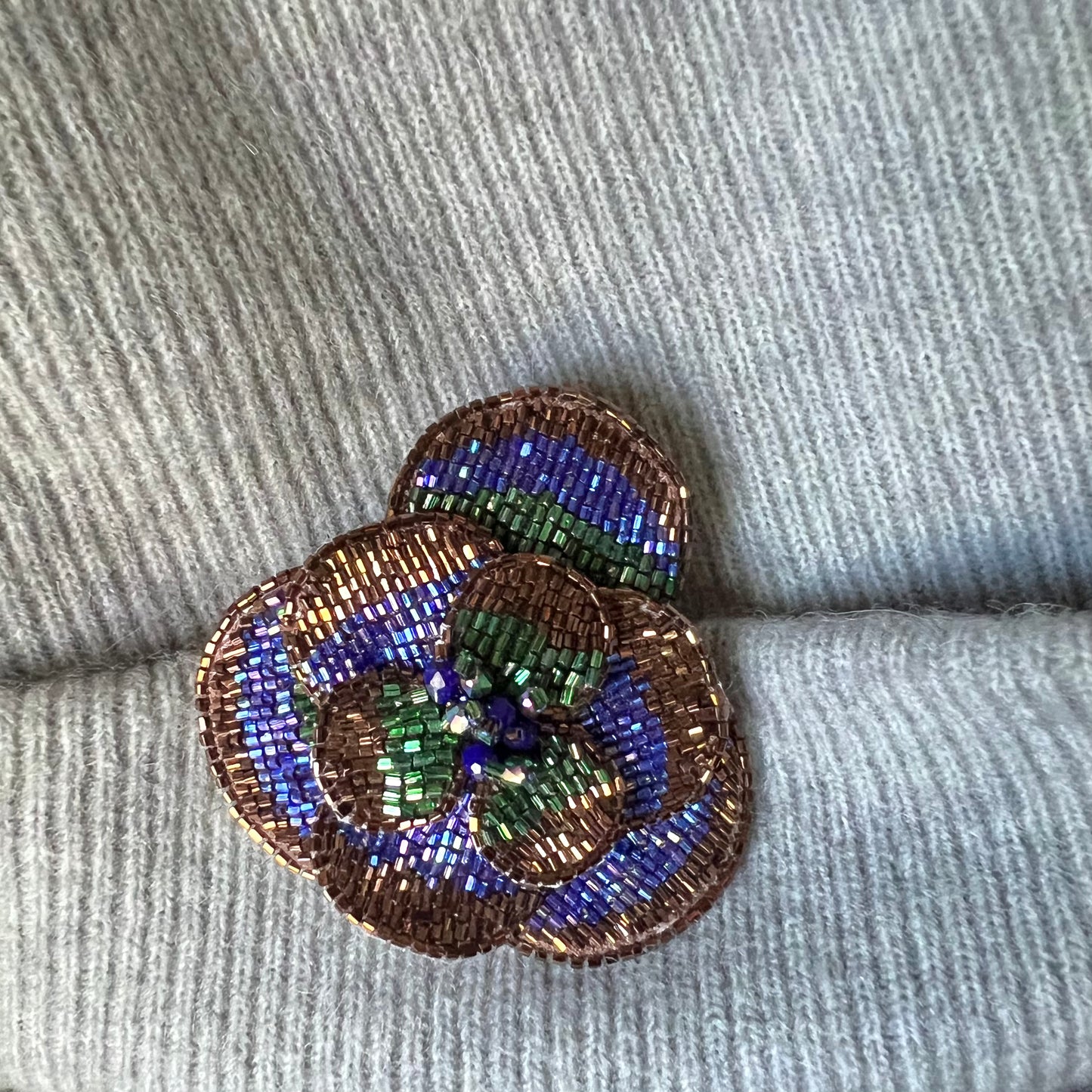 Olivia Dar Camelia Brooch Blue