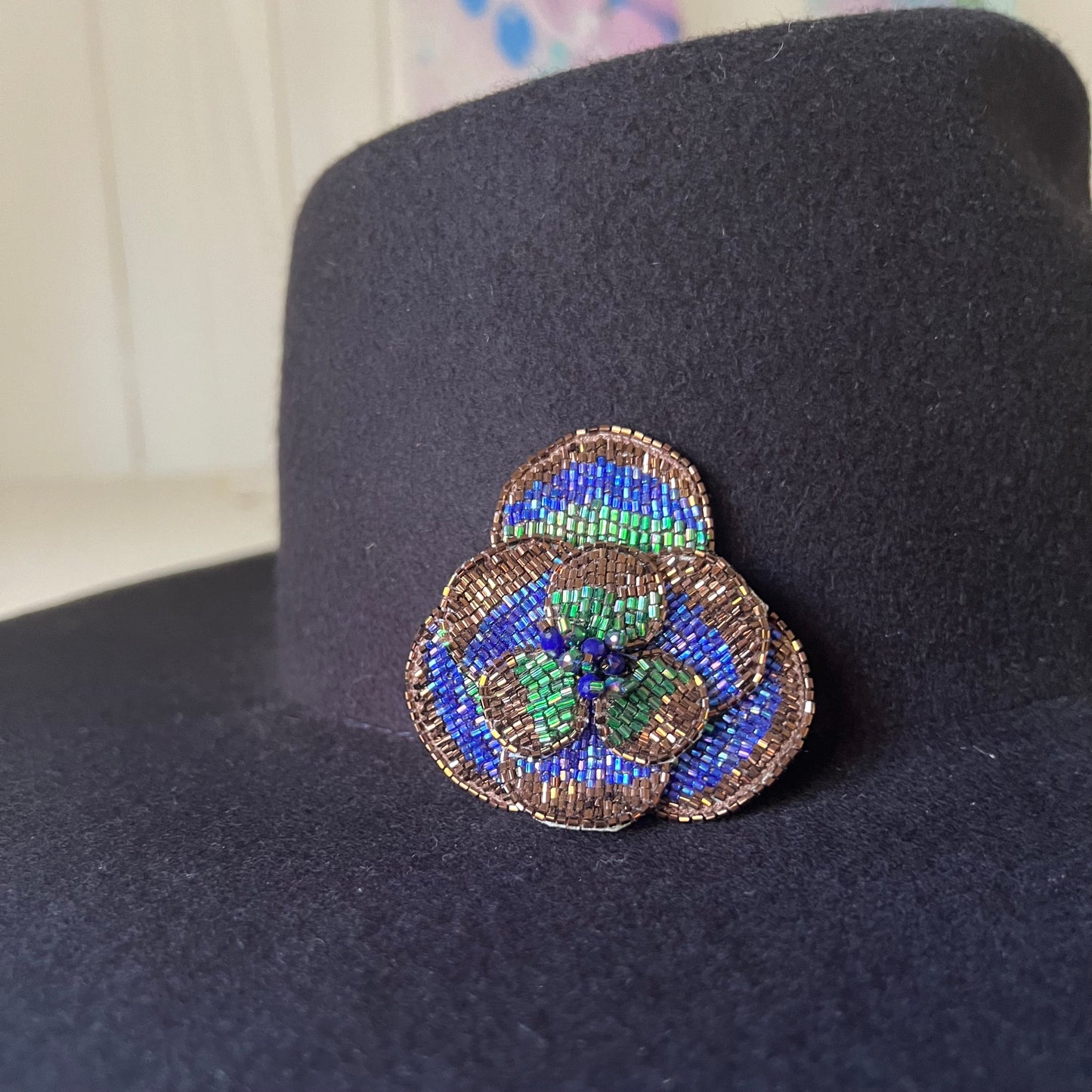 Olivia Dar Camelia Brooch Blue