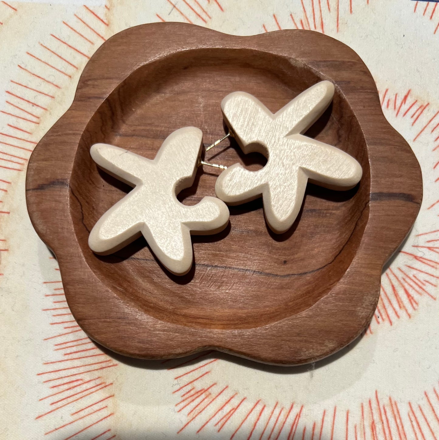 Binky and Lulu Floret Ivory