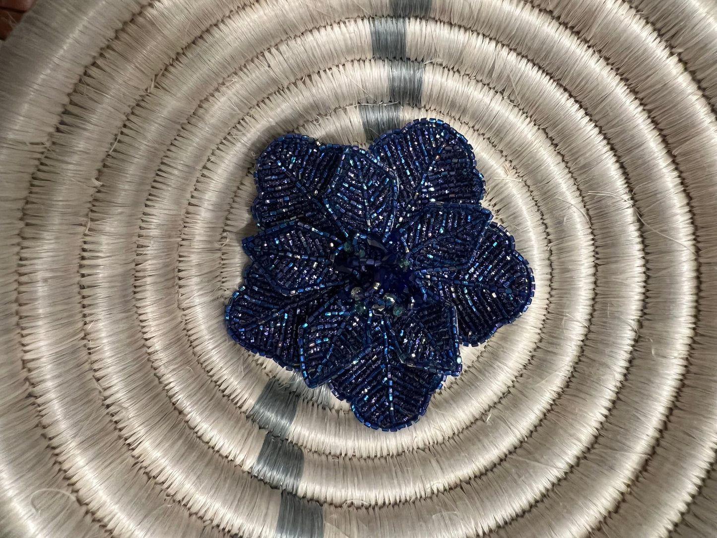 Olivia Dar Primrose Brooch Navy