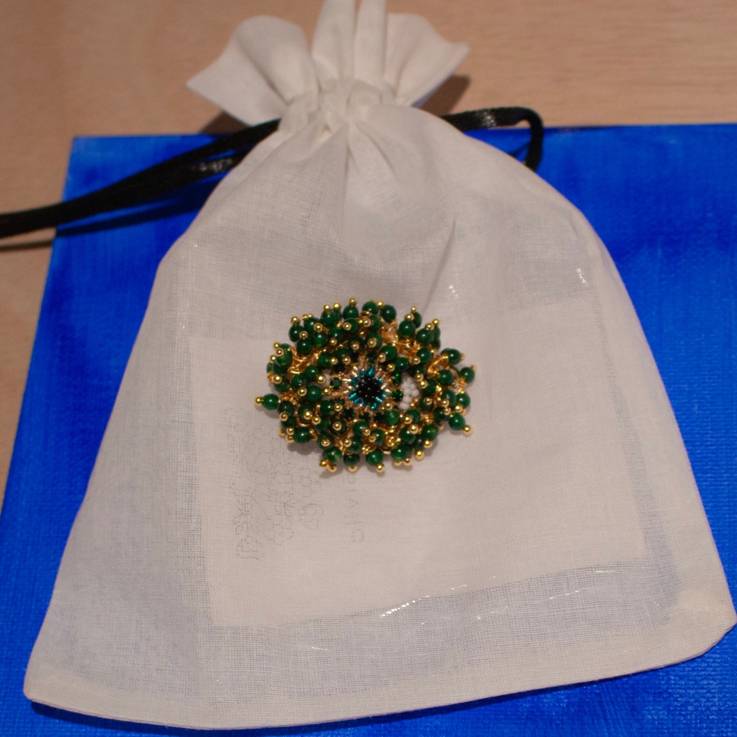 Olivia Dar Milos Brooche green