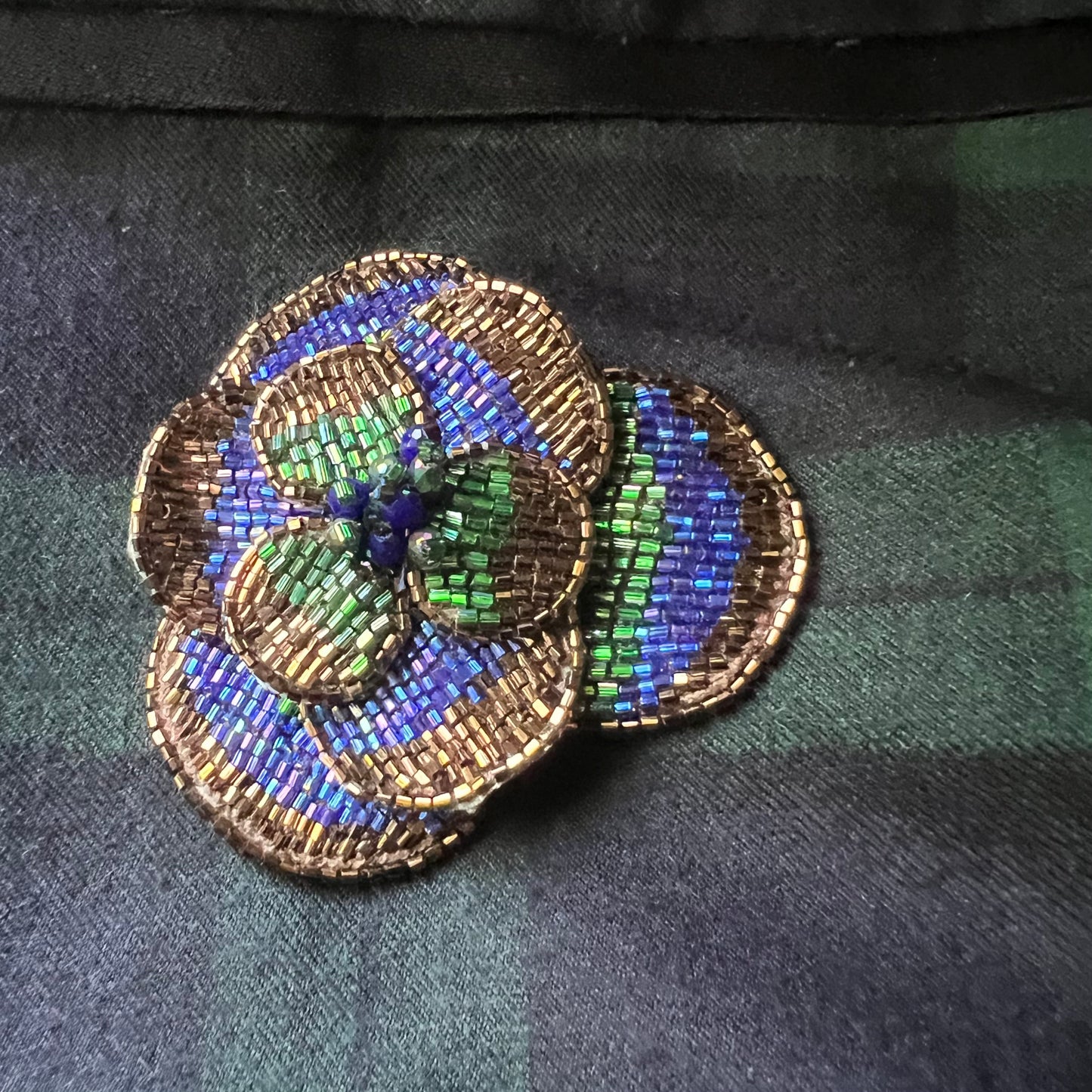 Olivia Dar Camelia Brooch Blue