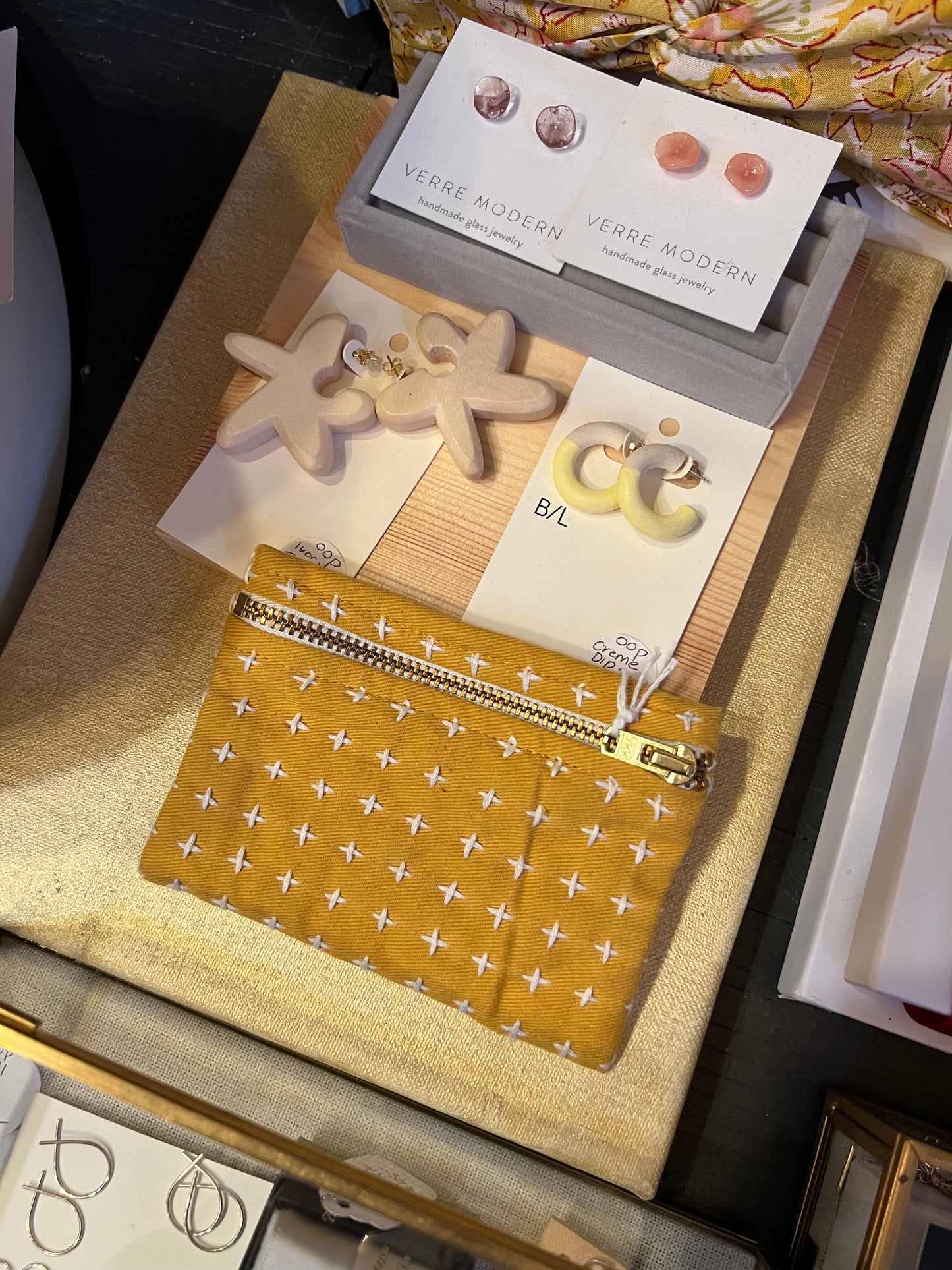 Anchal Project cross stitch zip pouch