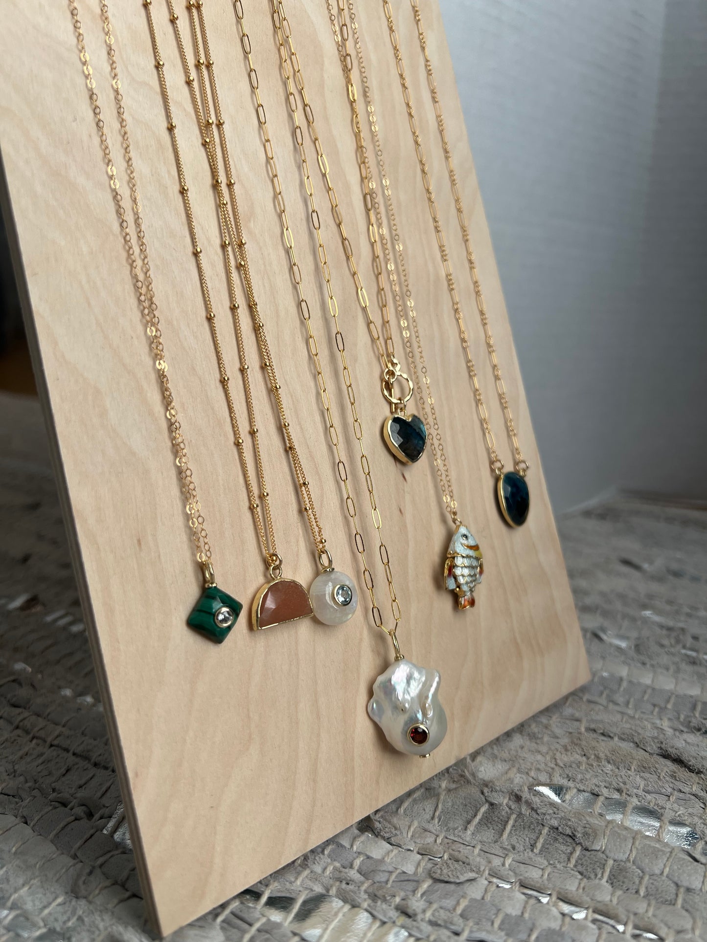 Stone Cooper Sunstone charm necklace
