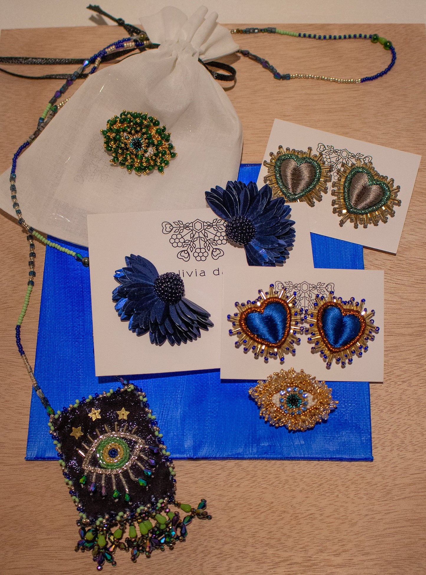 Olivia Dar Milos Brooche green