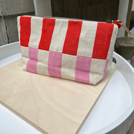 Mercado Global Cristina Pouch Strawberry Gum Stripe