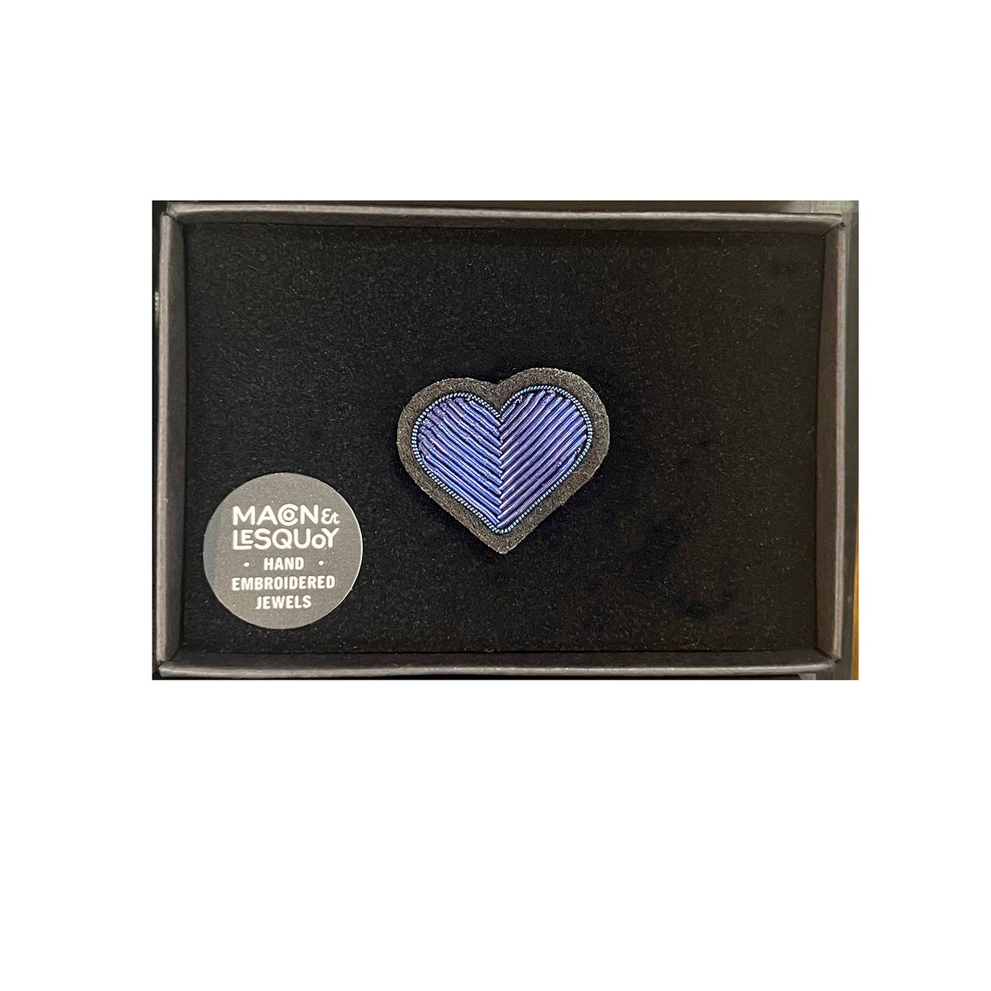 Macon & Les Quoy BLUE HEART - small Brooch pin
