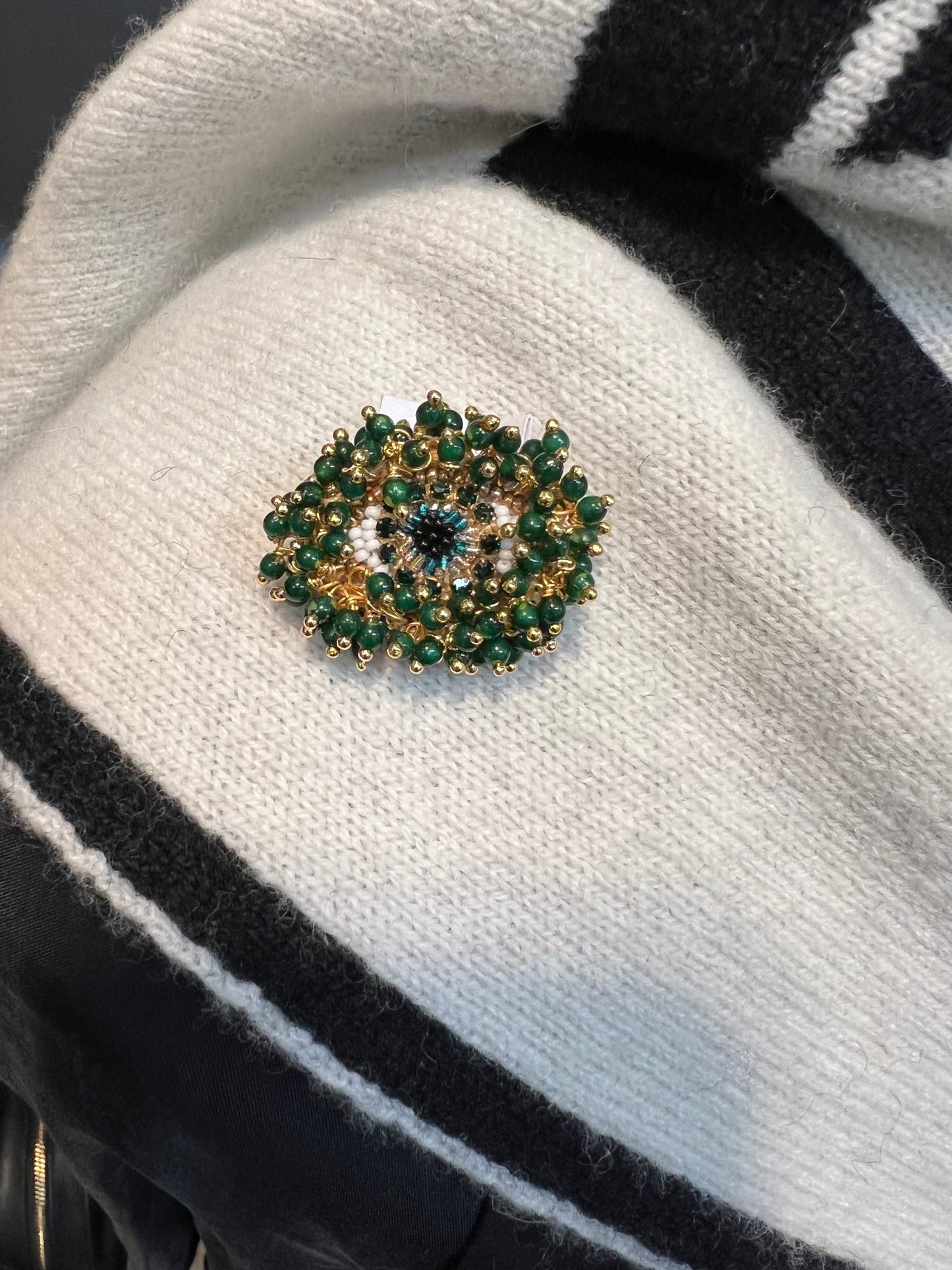 Olivia Dar Milos Brooche green