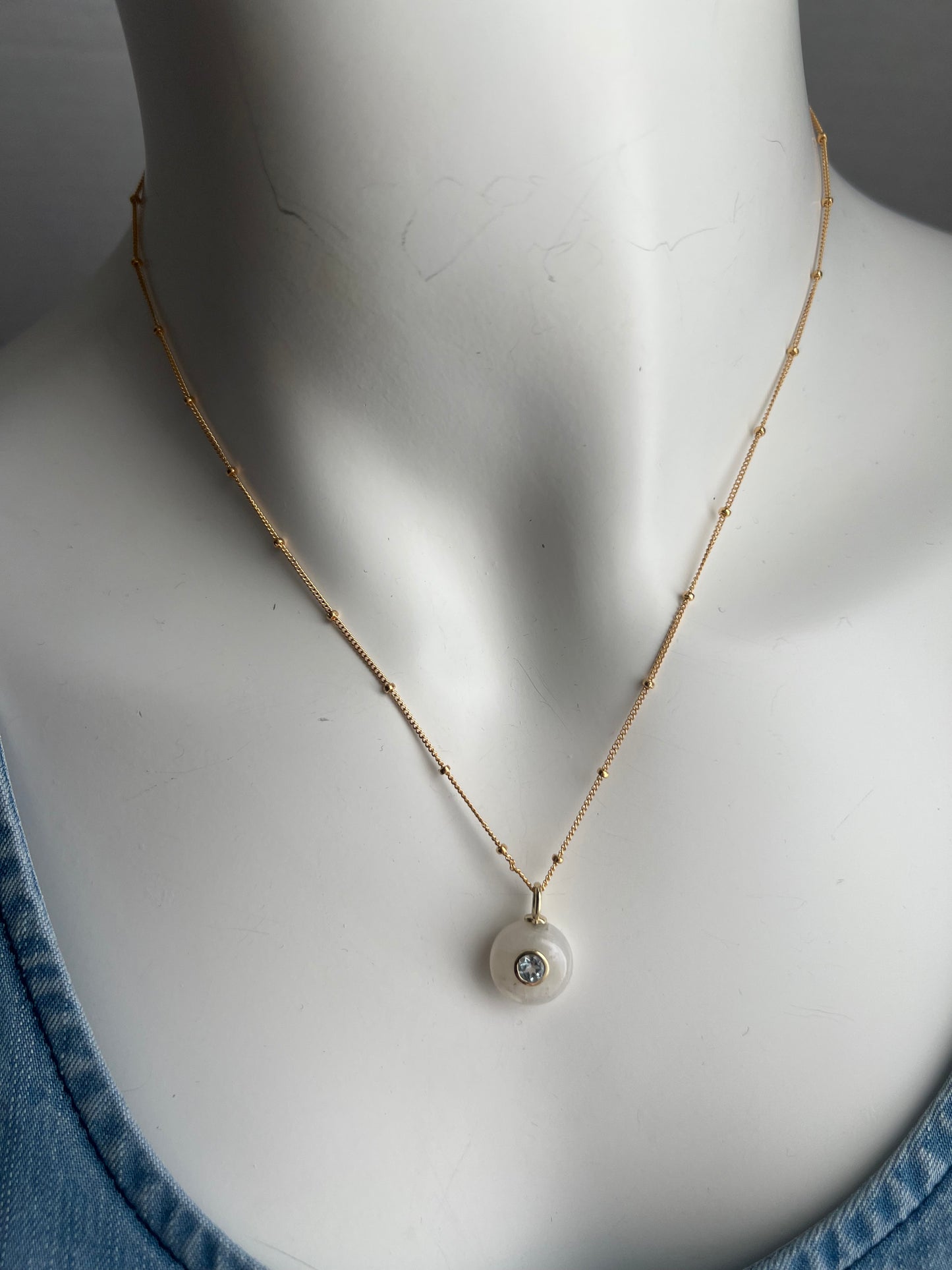 Stone Cooper Moonstone with gem necklace