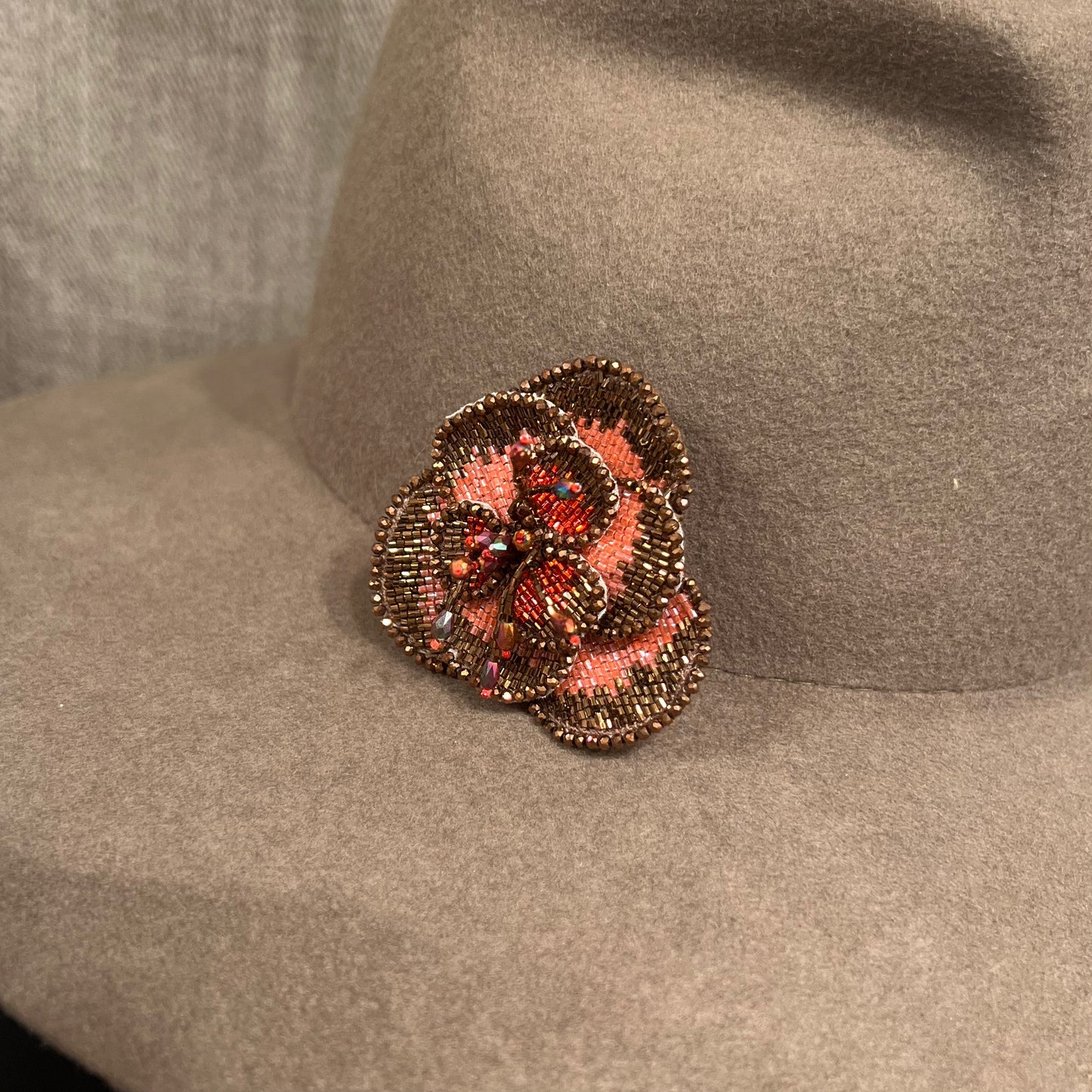 Olivia Dar Camelia Brooch Pink