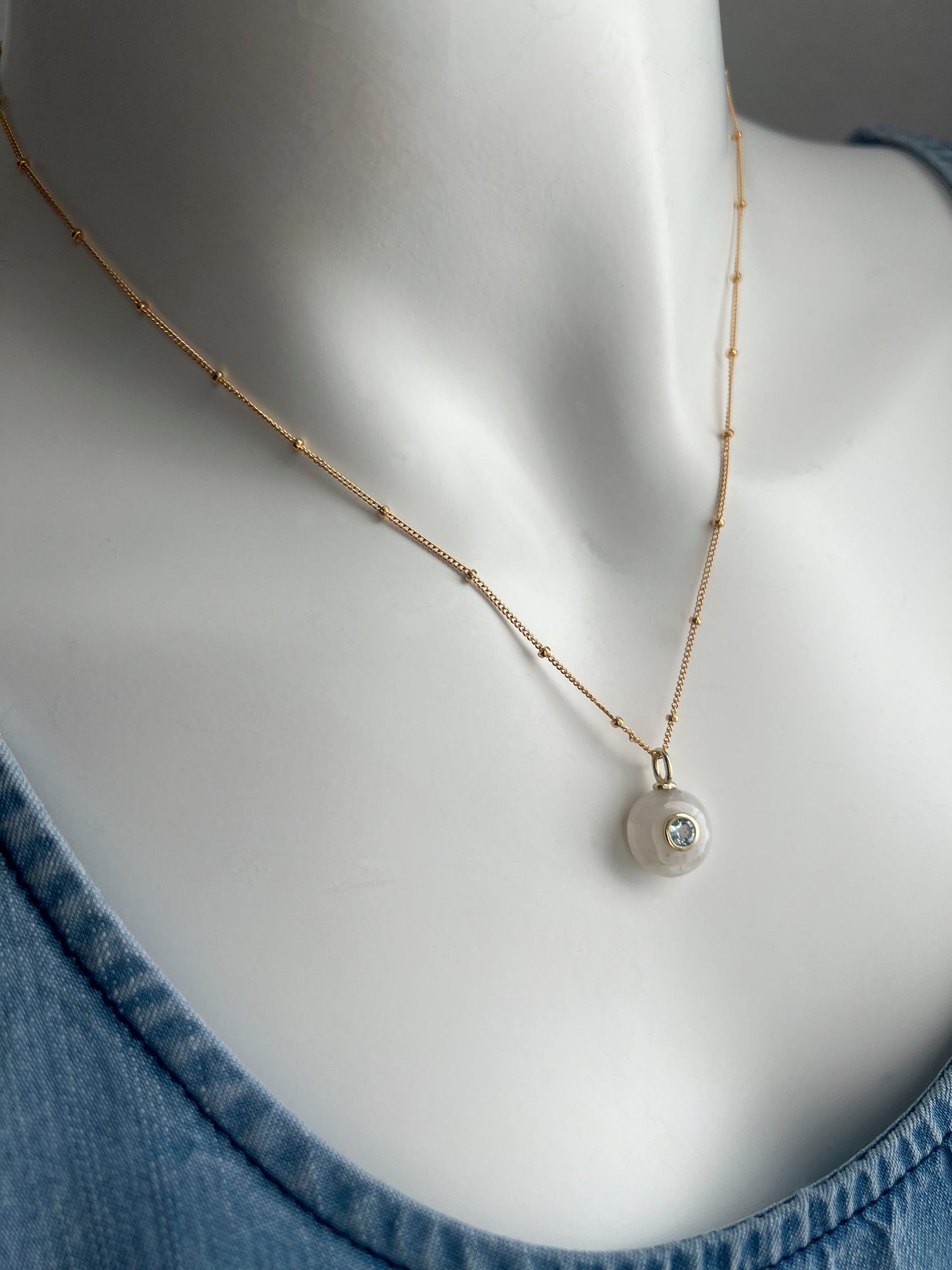 Stone Cooper Moonstone with gem necklace