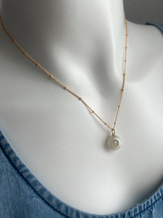 Stone Cooper Moonstone with gem necklace