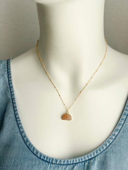 Stone Cooper Sunstone charm necklace