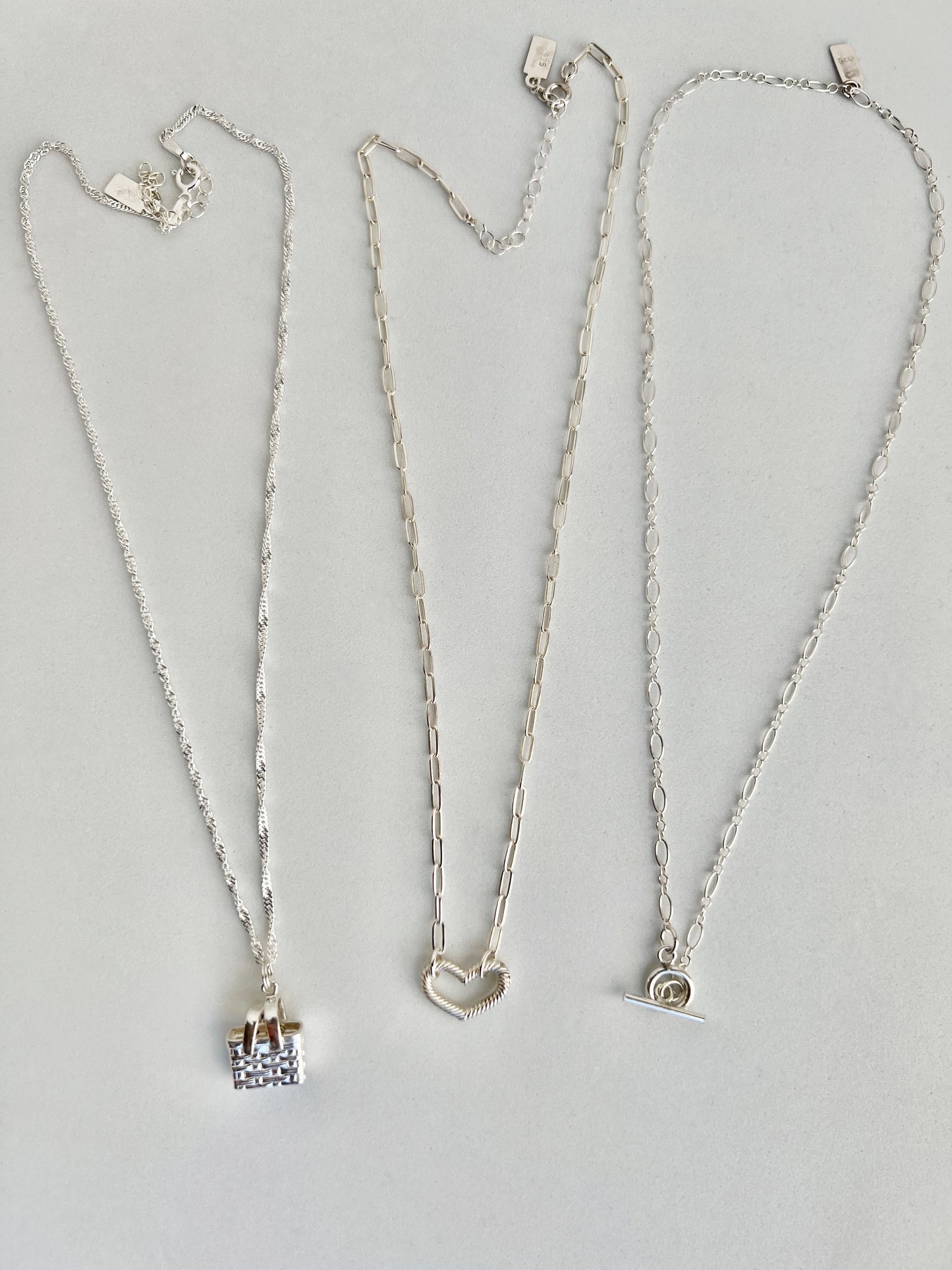 Stone Cooper Basket charm necklace