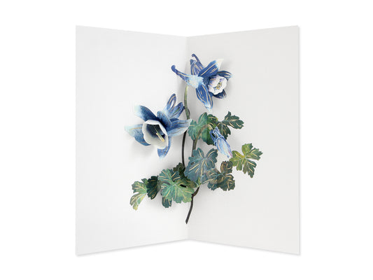 UWP Luxe Blue Columbine flower Paper artisan cards