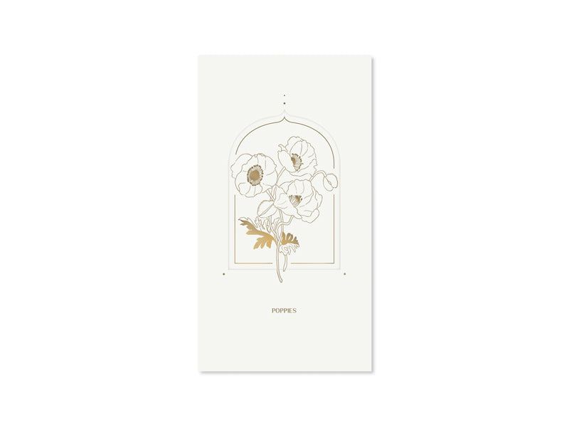 UWP Luxe Poppies pop up artisan cards