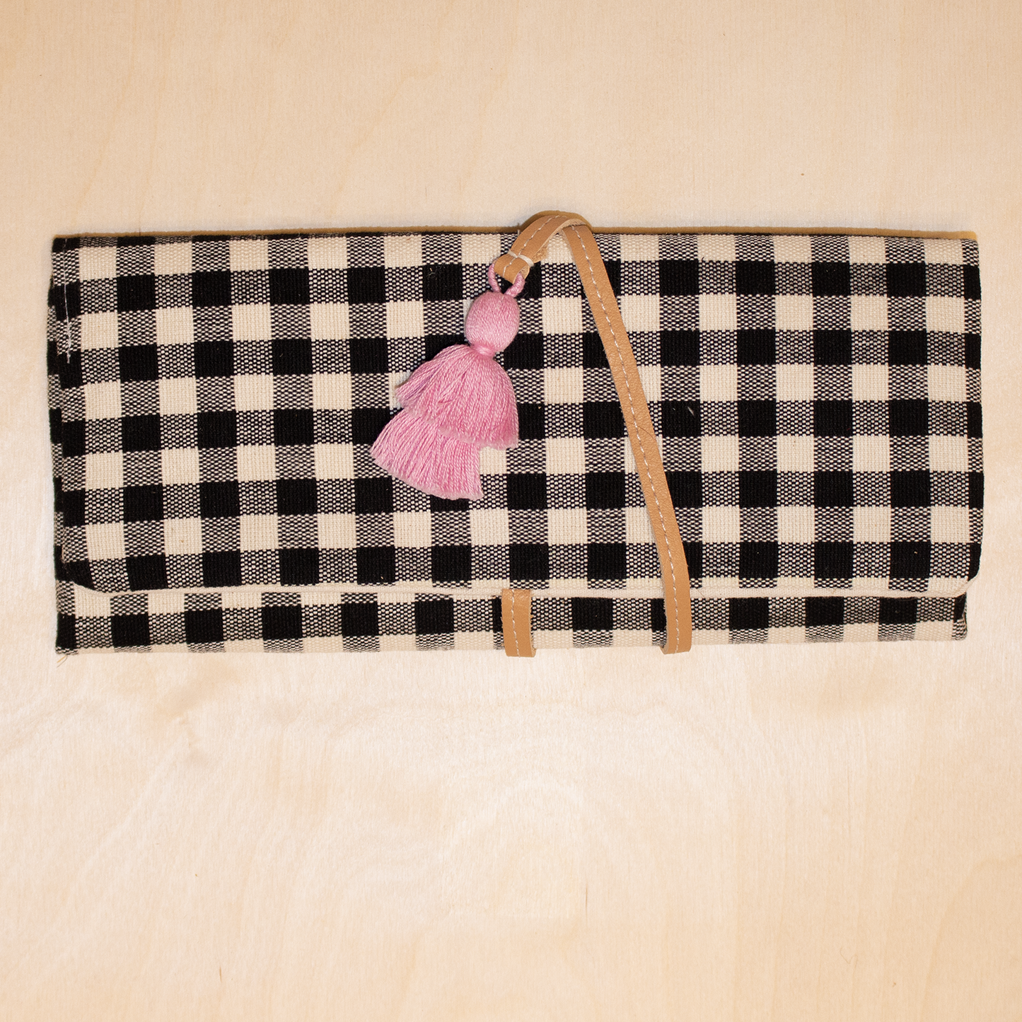 Mercado Global Lilia tri-fold roll in Check