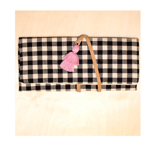 Mercado Global Lilia tri-fold roll in Check