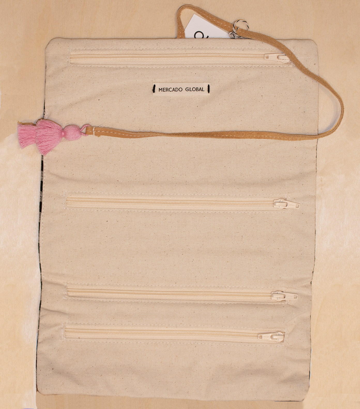 Mercado Global Lilia tri-fold roll in Check