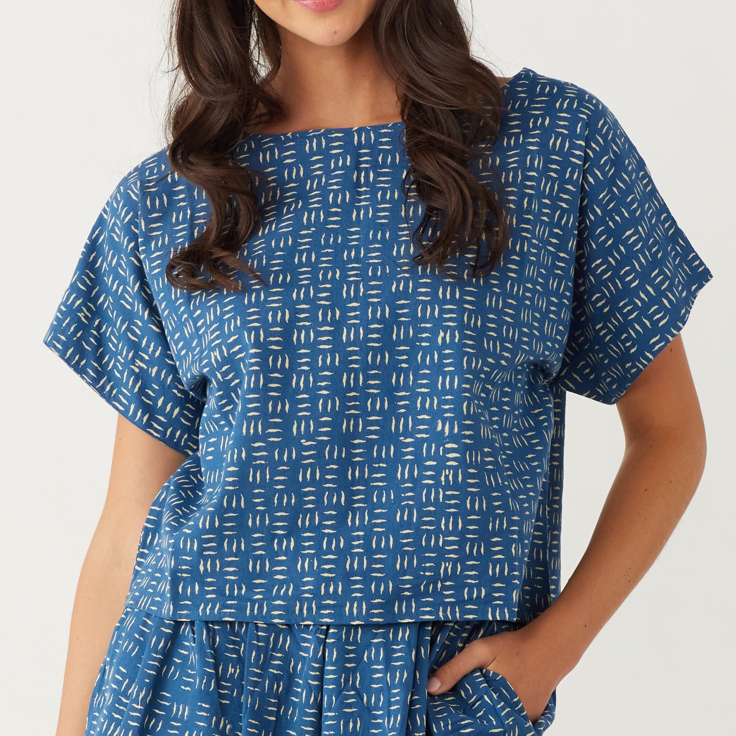 Maelu designs block print top - Joni