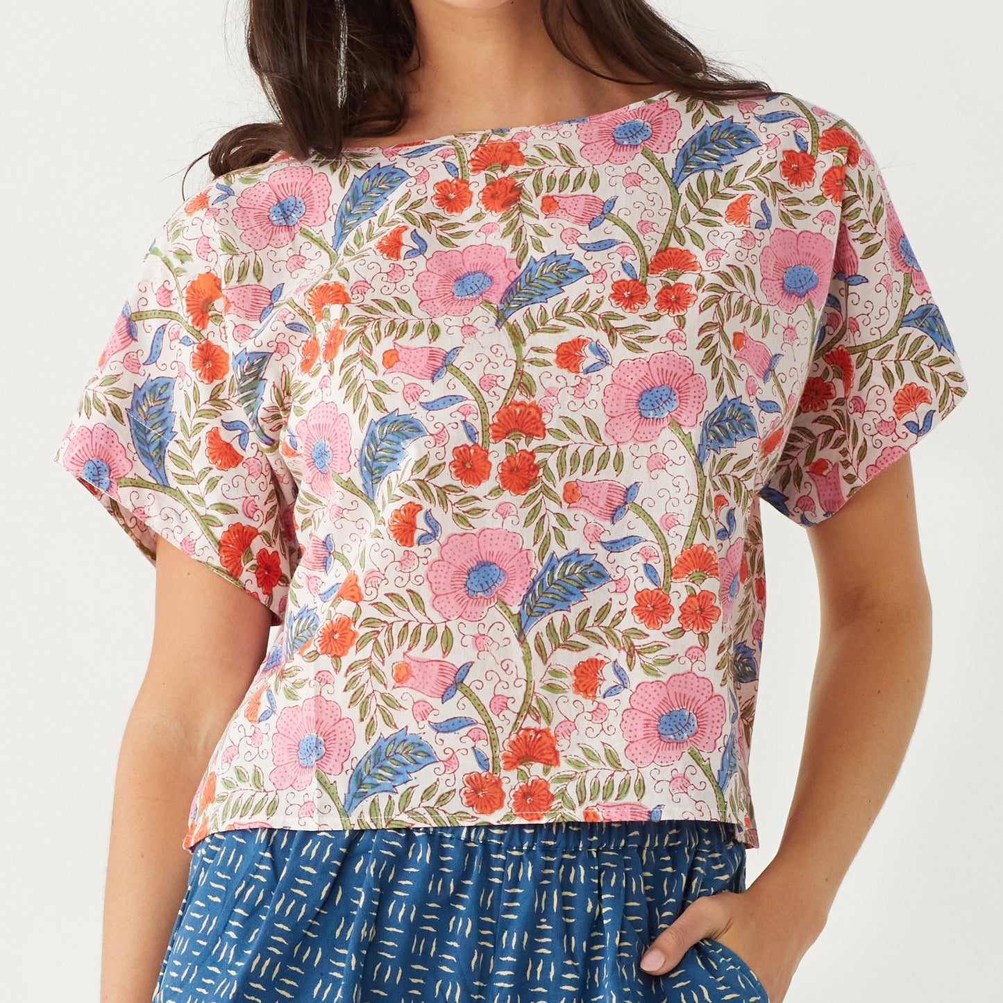 Maelu designs block print top - Laila