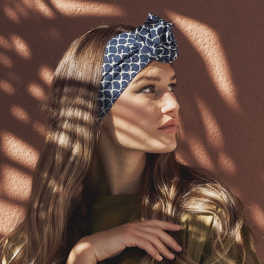 Maelu Designs Headscarf Leelah print. image courtesy of Maelu Designs