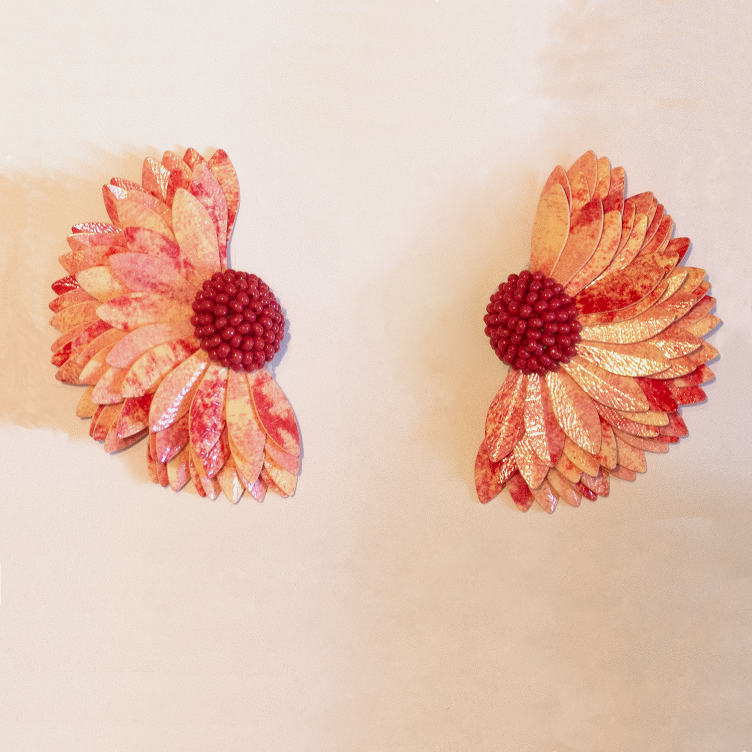Olivia Dar Pink Marigold Earring Pair