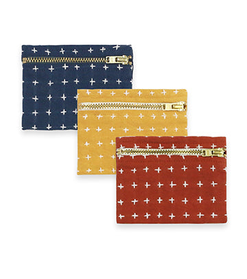 Anchal Project cross stitch zip pouch