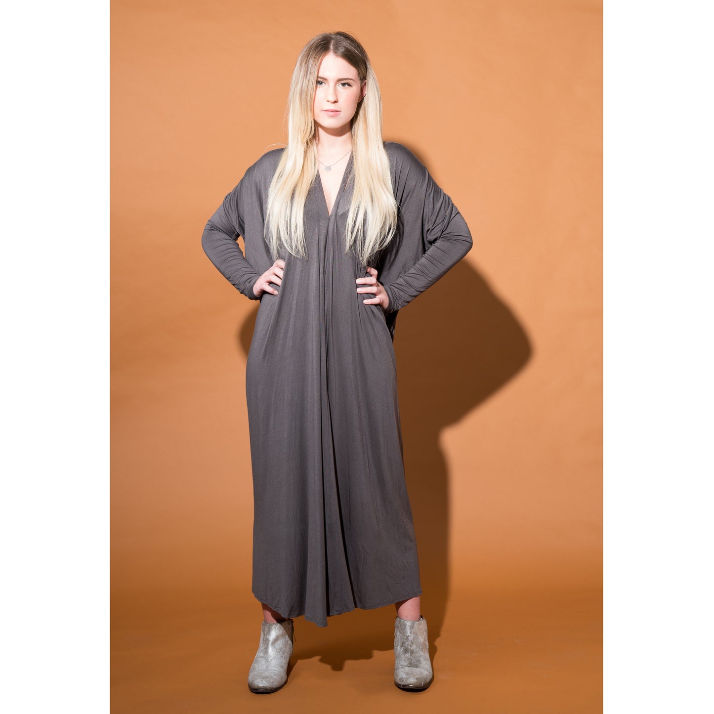 Laura Siegel Collection - Jersey Dress- Deep khaki