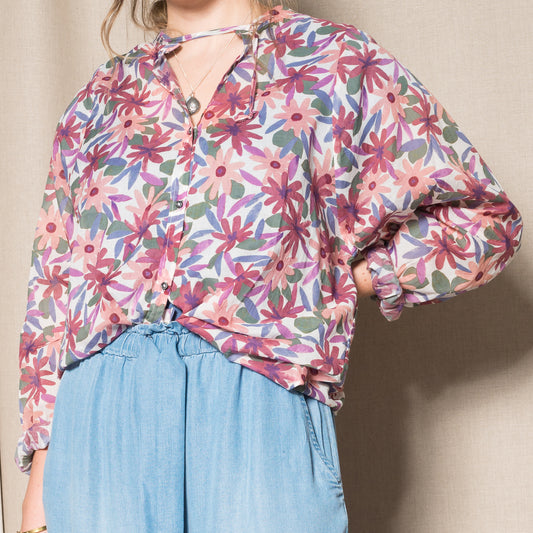 Humanoid Thamm rosewood print top S