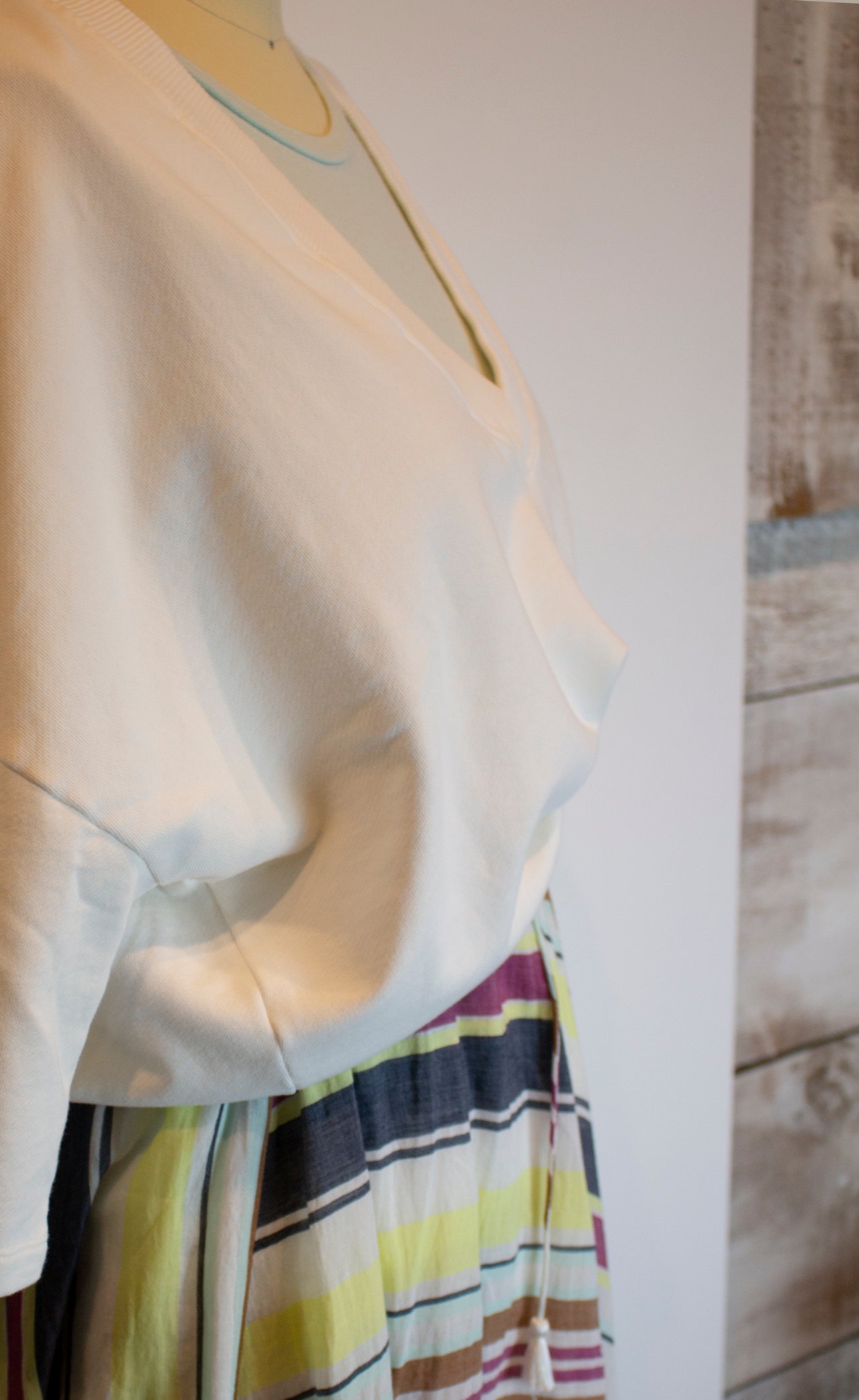 Ne Quittez Pas Voile Multi Stripe Skirt