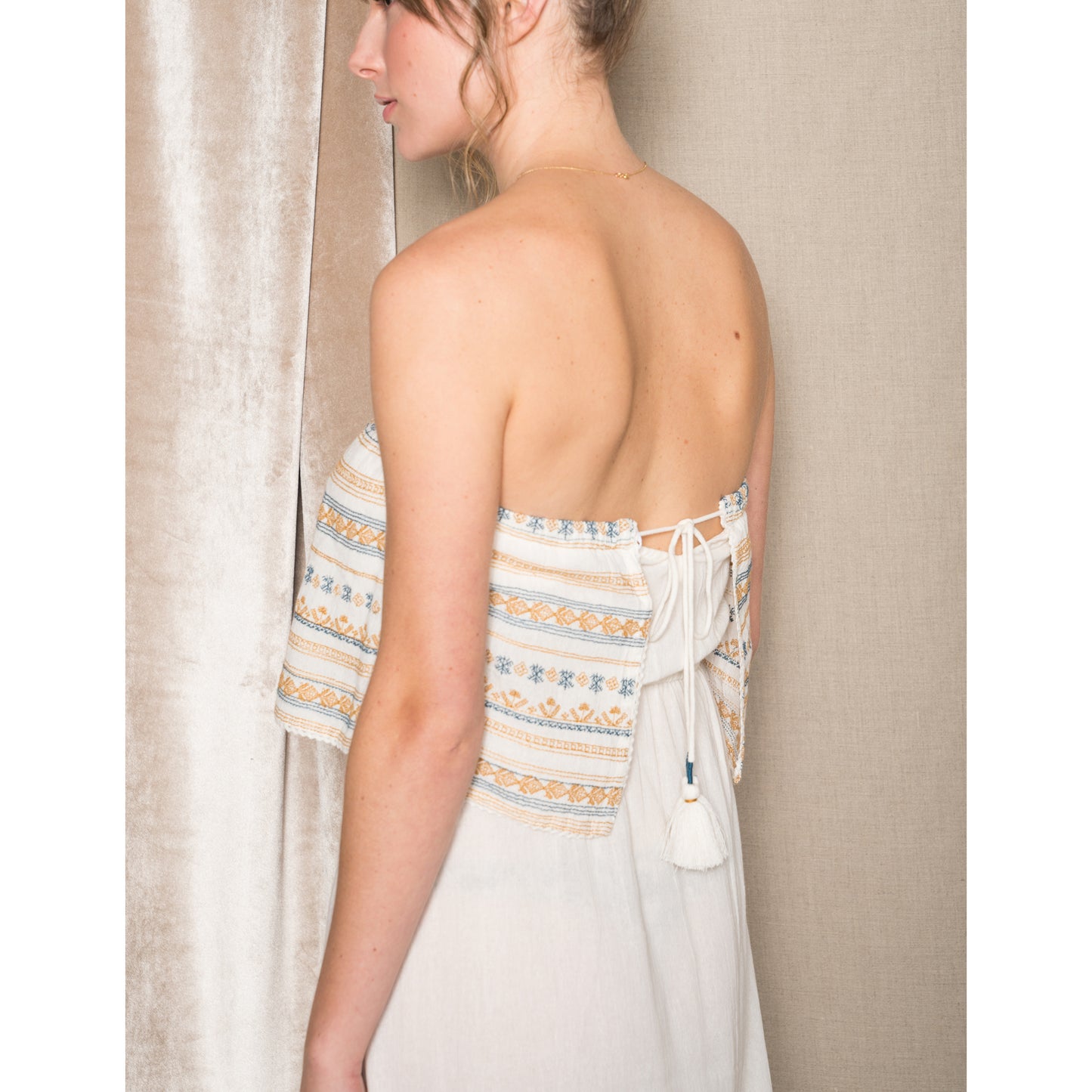 Star Mela Allie Embroidered Maxi Dress