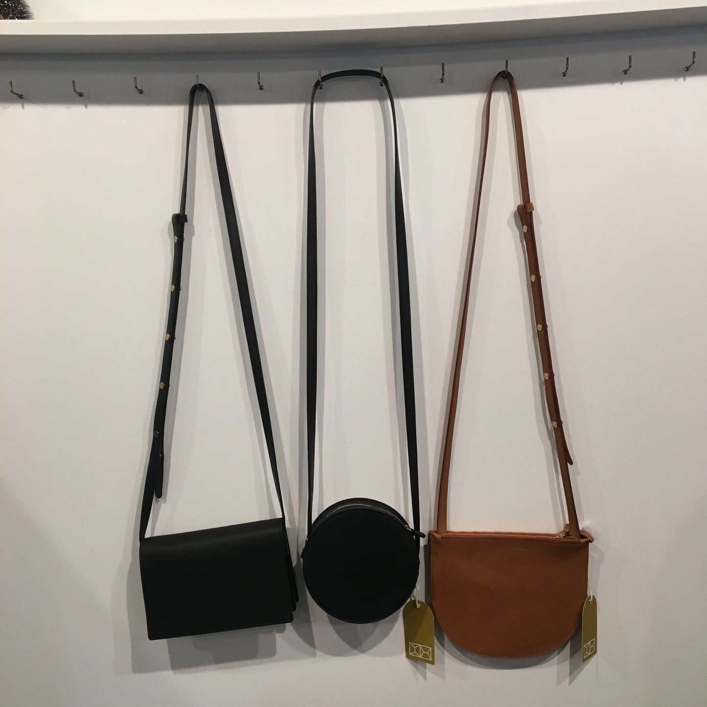 Minor History Mini Moon crossbody leather bag