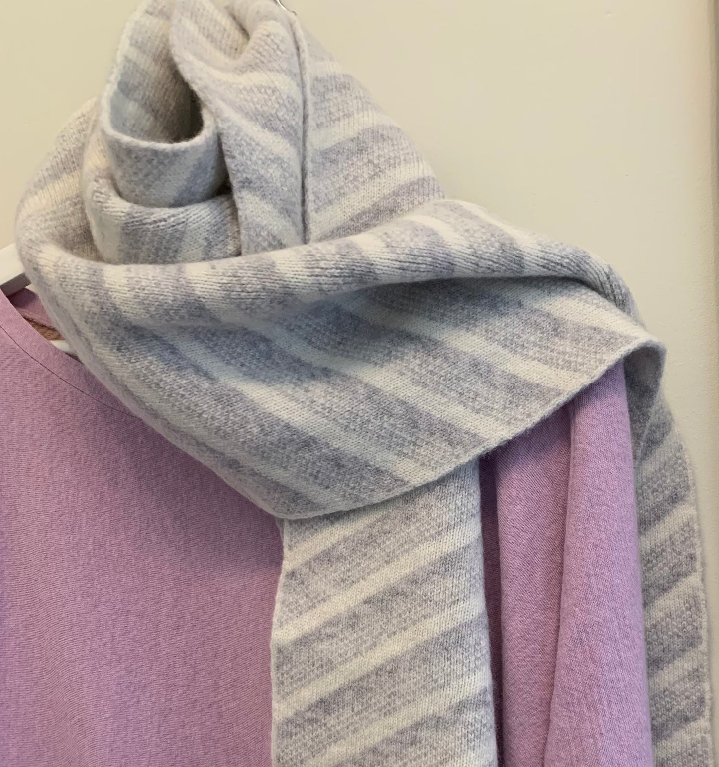 Green Thomas Diagonal Merino wool Scarf