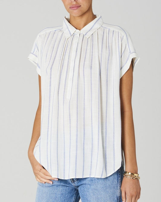 MABE Ecru Stripe Remi Top