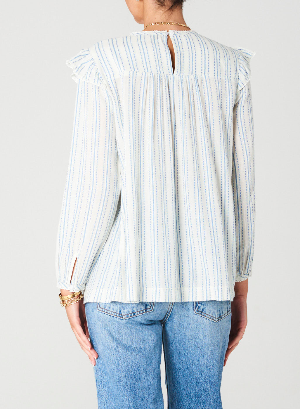 MABE apparel Rae Ecru Stripe Top