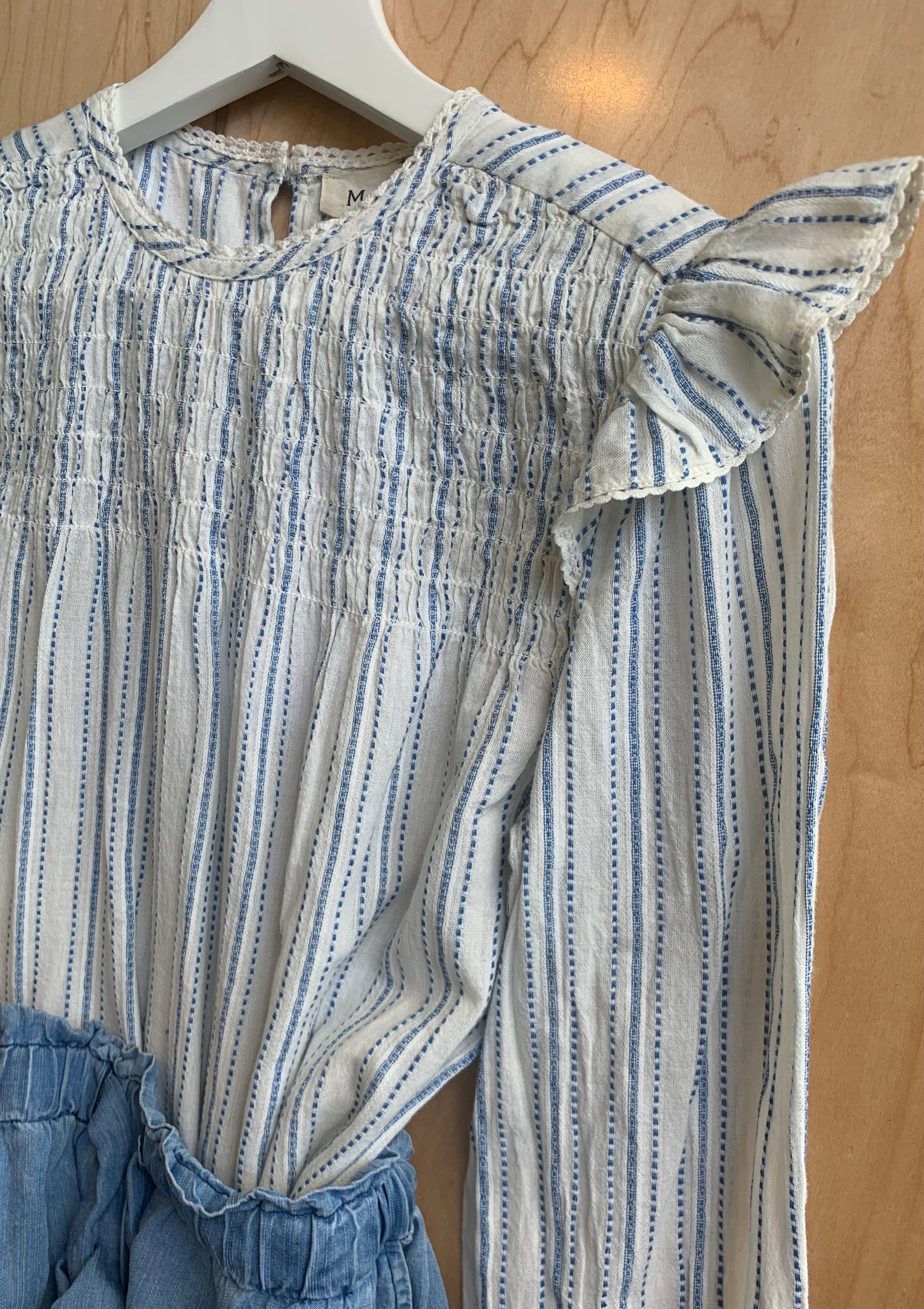 MABE apparel Rae Ecru Stripe Top