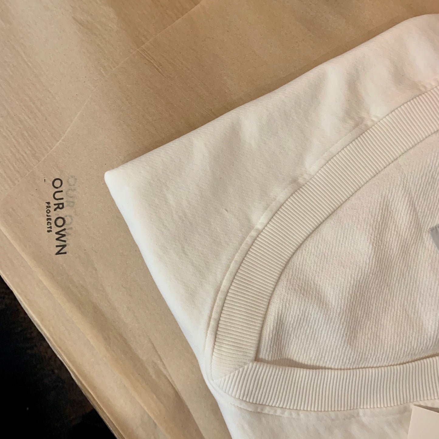 Humanoid BINDI IVORY short sleeve oversized V neck terry sweatshirt