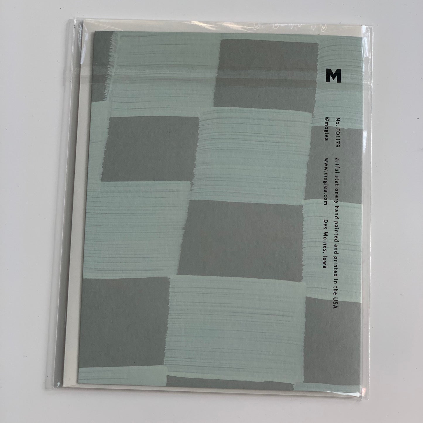 Moglea Hand painted card Checkered