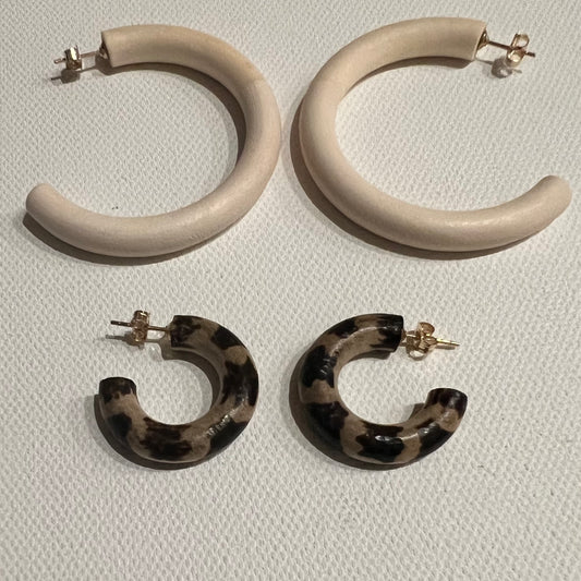 Binky and Lulu Leopard Mini Hoop Earring