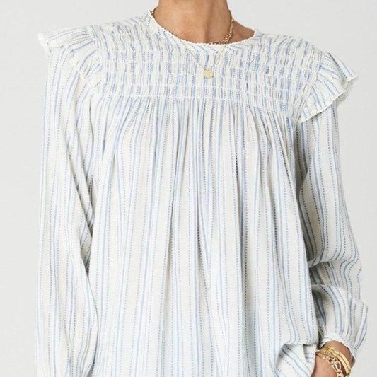 MABE apparel Rae Ecru Stripe Top