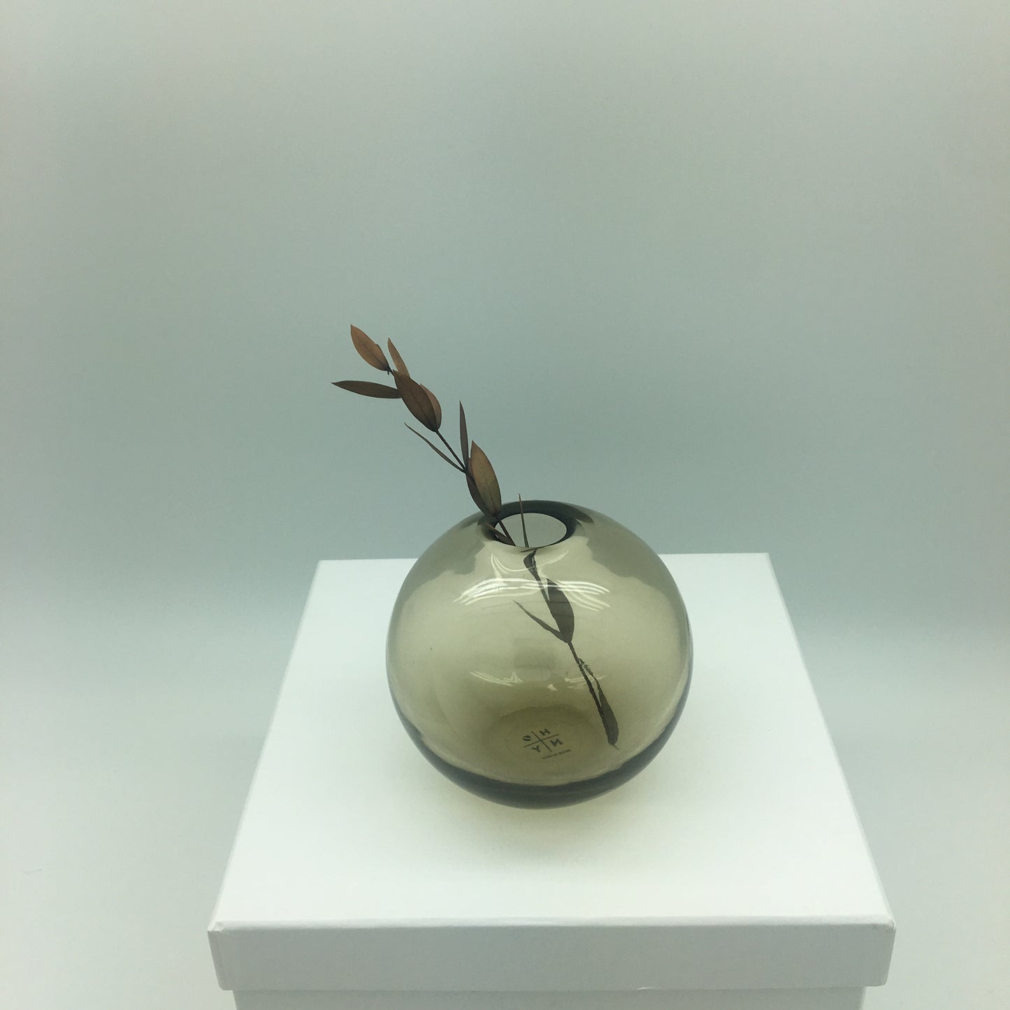 Hawkins Slim Drop Amber Glass Vase