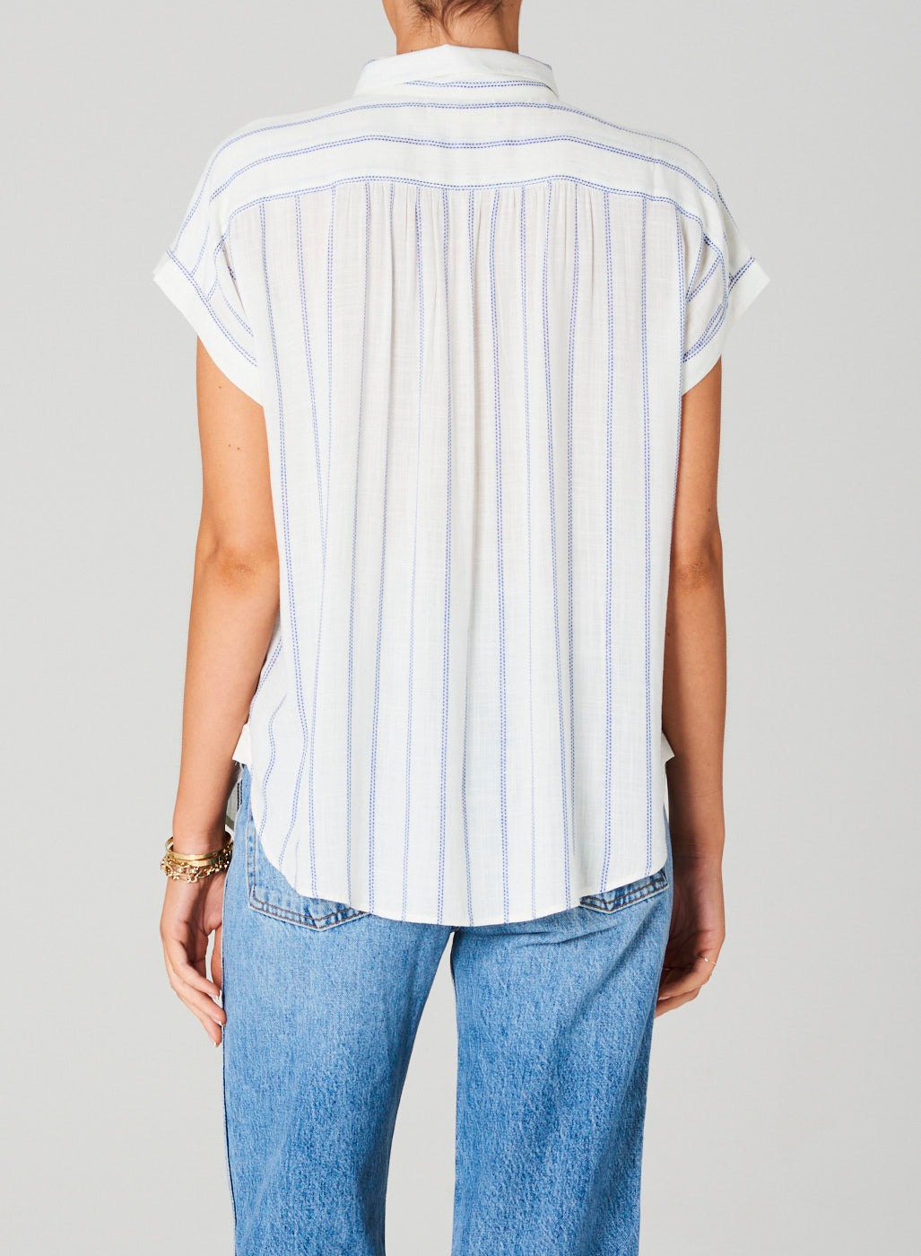 MABE Ecru Stripe Remi Top