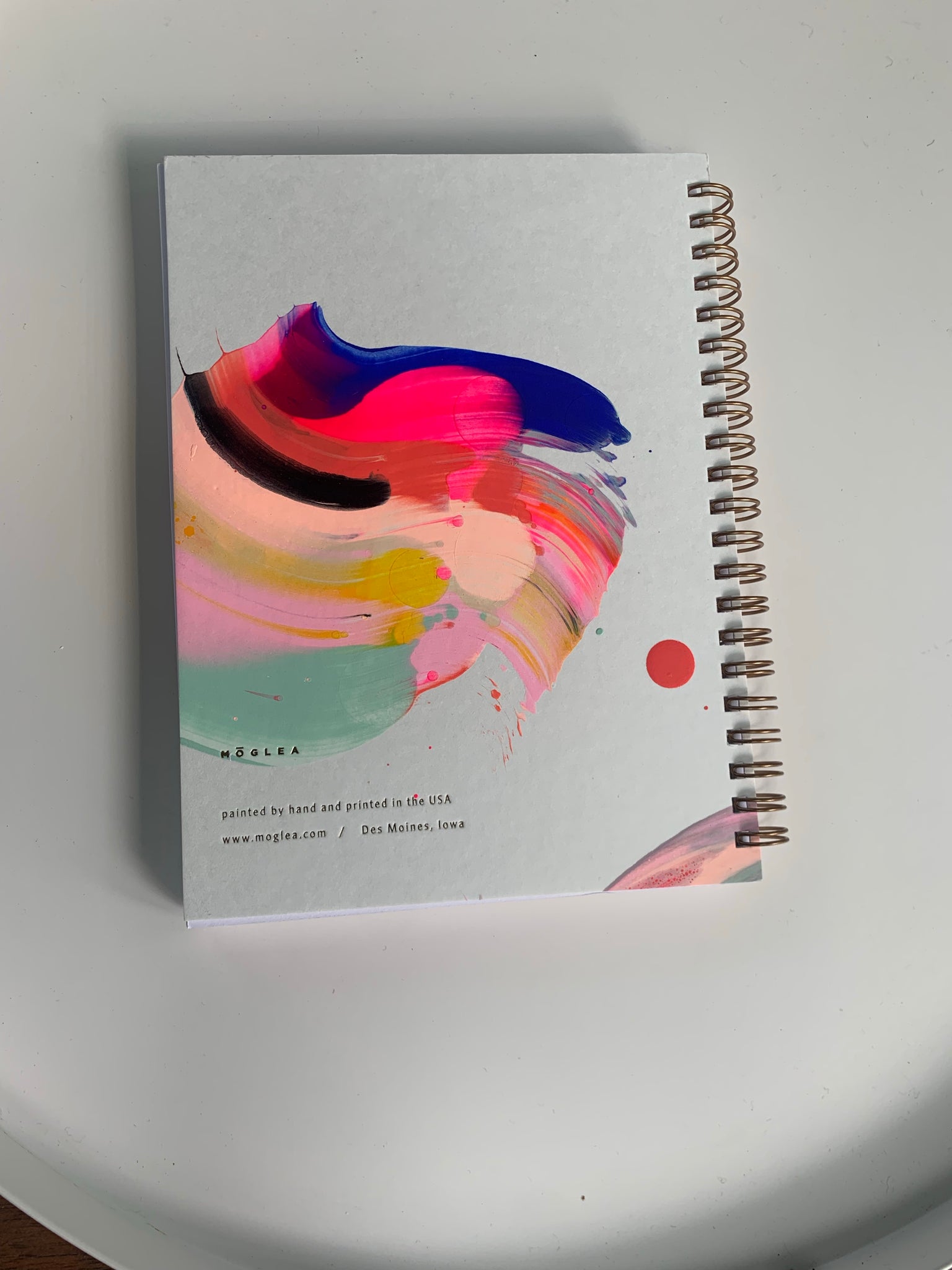 Moglea Painted Journal Candy Swirl