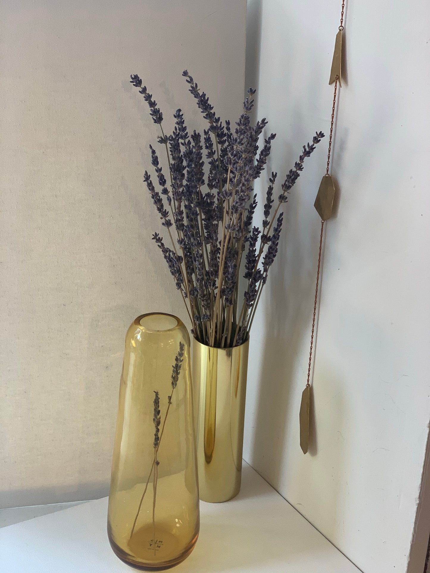 Hawkins Slim Drop Amber Glass Vase