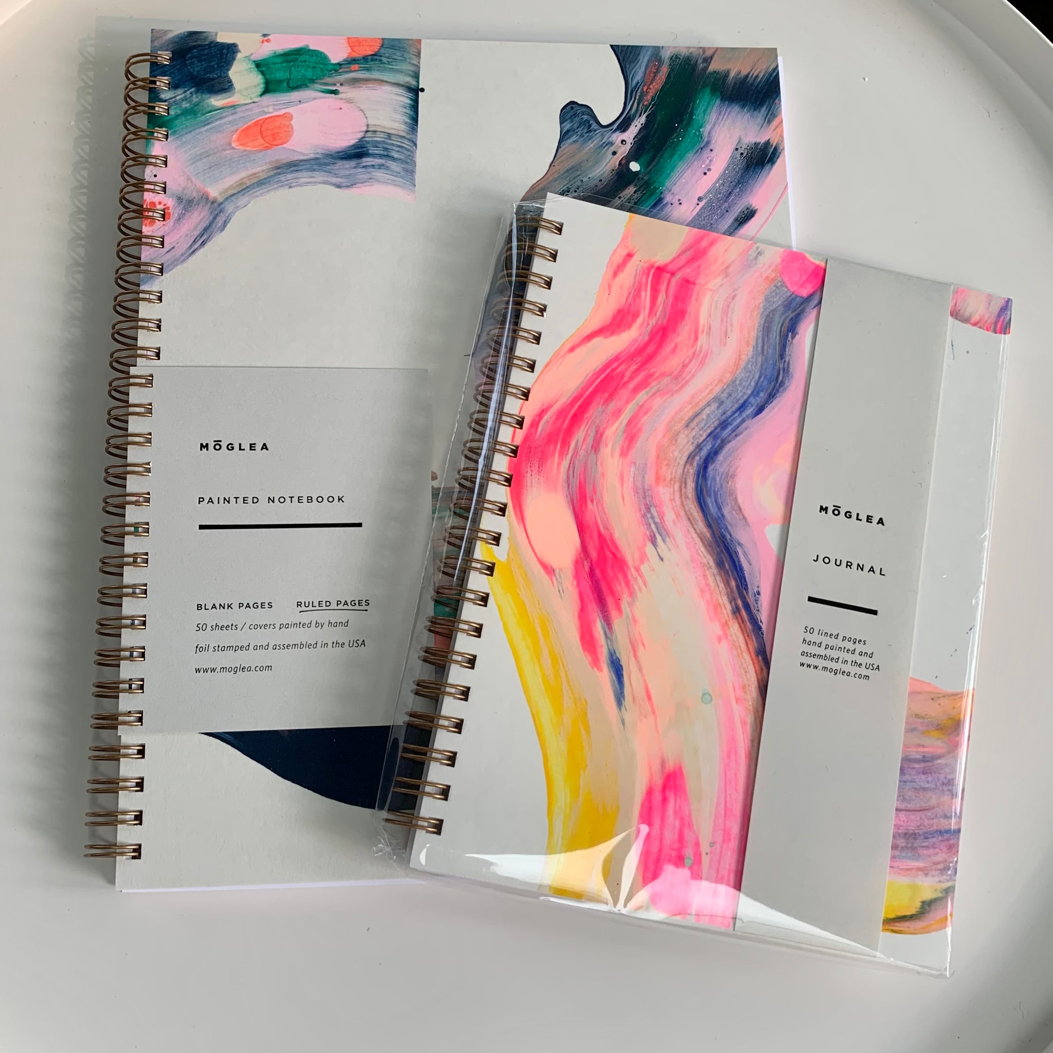 Moglea Painted Journal Candy Swirl