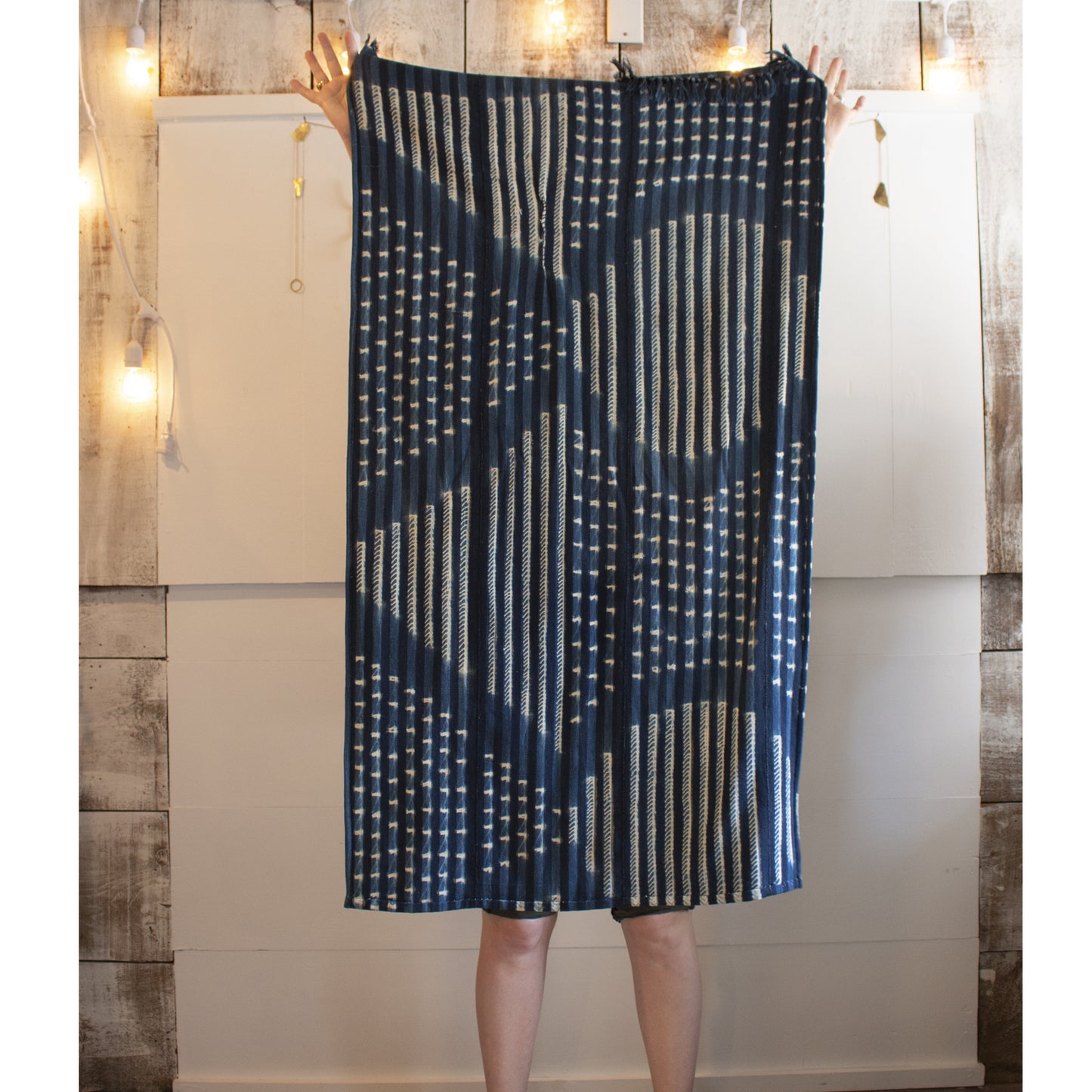Vintage Cotton Blanket - Washed indigo