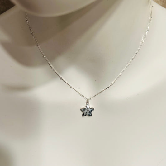 Stone Cooper Silver Satelite necklace