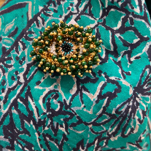 Olivia Dar Milos Brooche green