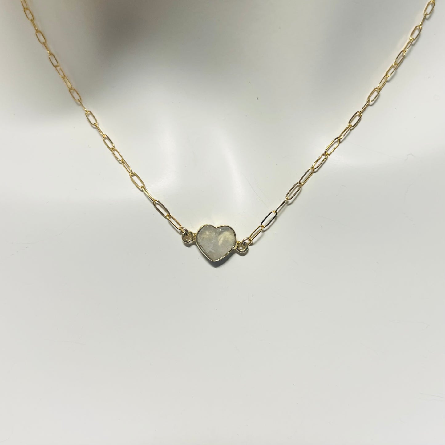 Stone Cooper Moonstone Heart inset necklace